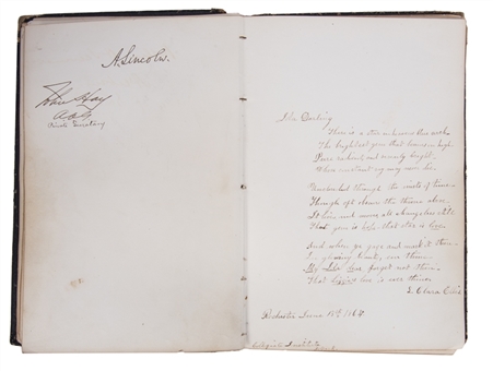 Abraham Lincoln and Andrew Johnson Multi-Signed Autograph Album (Beckett GEM MT 10)